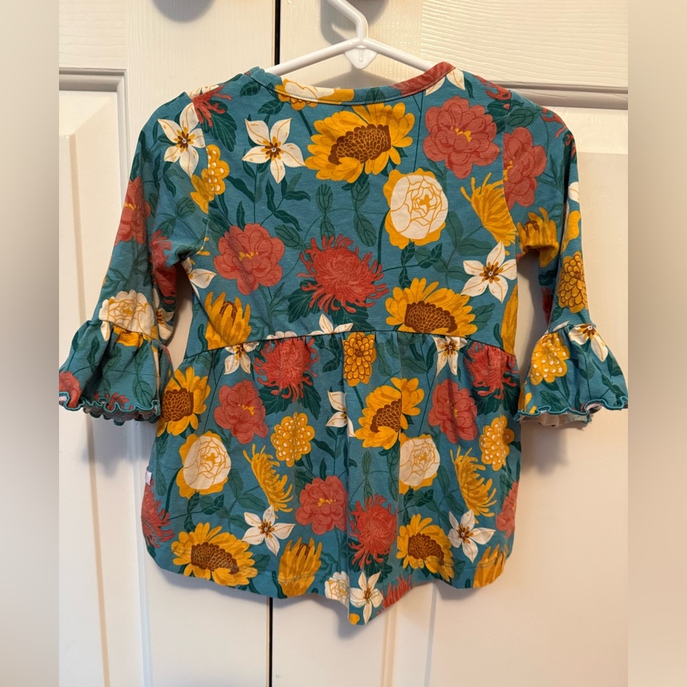 Ruffle Butts Floral Ruffle Top - Picture 2 of 3